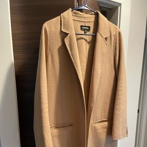 Long fleece pea coat